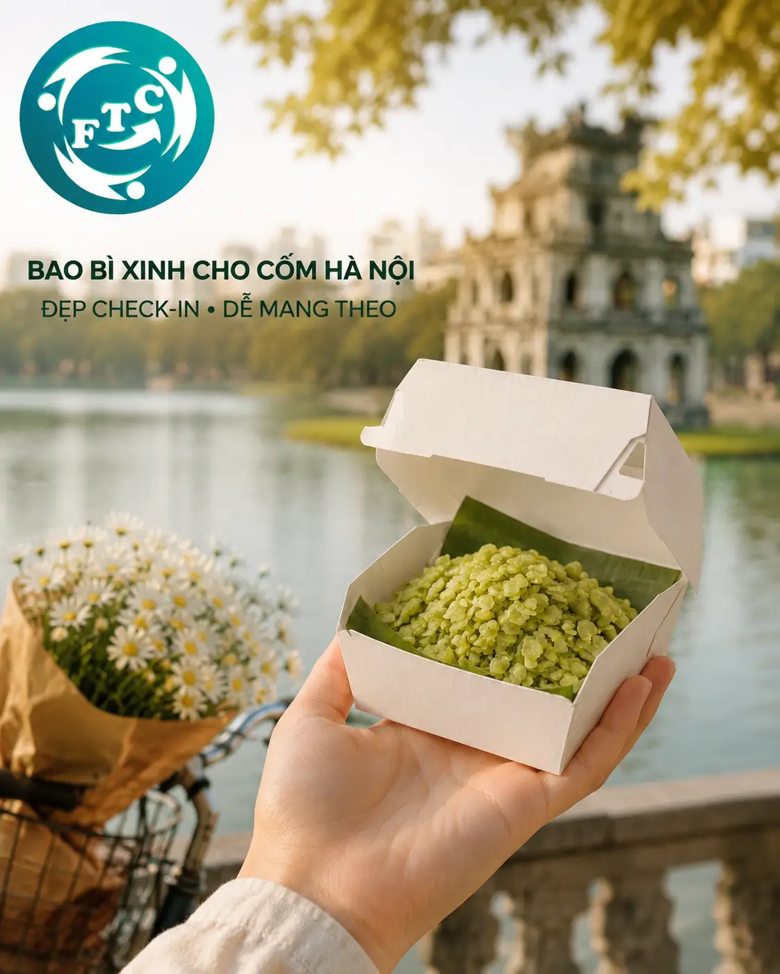 Mỗi hộp cốm sẽ thêm trang nhã khi được hoàn thiện với hộp giấy đựng cốm chất lượng