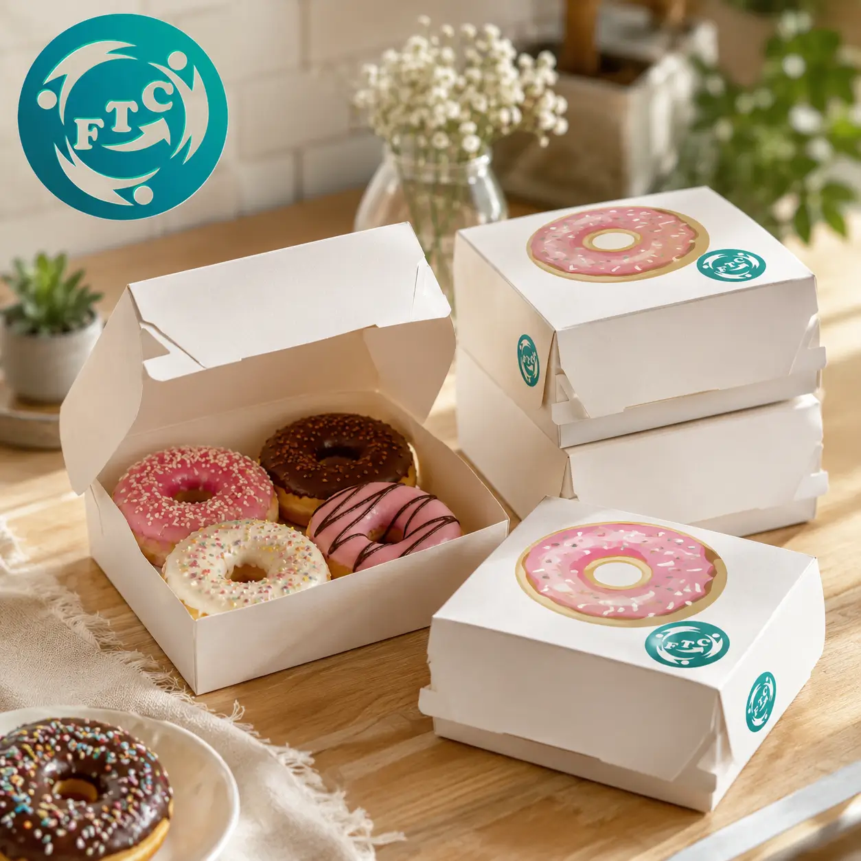 Bao bì chỉn chu giúp bánh donut thêm nổi bật và ghi điểm ngay từ ánh nhìn đầu tiên